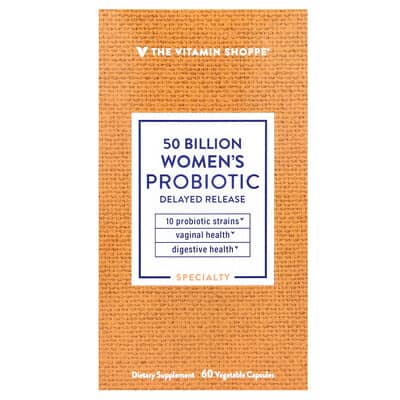 The Vitamin Shoppe Женский пробиотик 50 Billion 60 Vegetable Capsules