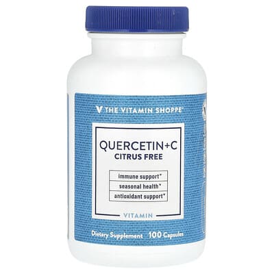 Добавка The Vitamin Shoppe Quercetin + C, Citrus Free, 100 Capsules
