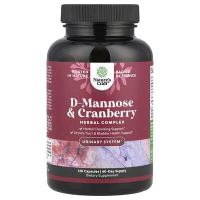 D-Mannose & Cranberry , 120 Capsules