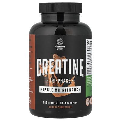 Creatine, Tri-Phase, 120 Tablets