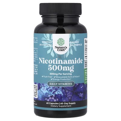 Nicotinamide, 500 mg, 60 Capsules