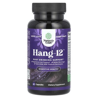Nature's Craft Hang-12, поддержка после приема пищи, 60 капсул