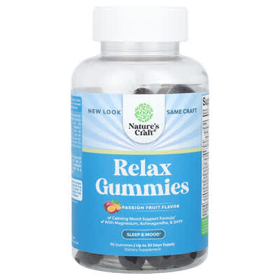 Желейные витамины Relax Gummies, Passion Fruit, 90 Gummies