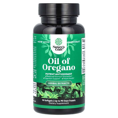 Nature's Craft масло орегано, 90 Softgels (150 mg per Softgel)