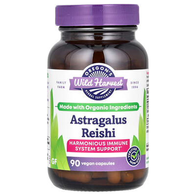 Astragalus Reishi, 90 веганских капсул