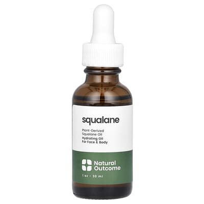 Масло для лица и тела Squalane от Natural Outcome, без ароматизатора, 1 oz (30 ml)