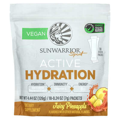 Sport, Active Hydration, Juicy Pineapple, 18 пакетиков, 0.24 oz (7 г) каждый