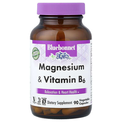 Magnesium & Vitamin B6, 90 Vegetable Capsules
