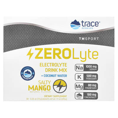 Электролитный напиток TM Sport ZEROLyte Salty Mango, 30 пакетиков, 0.26 oz (7.3 g) каждый