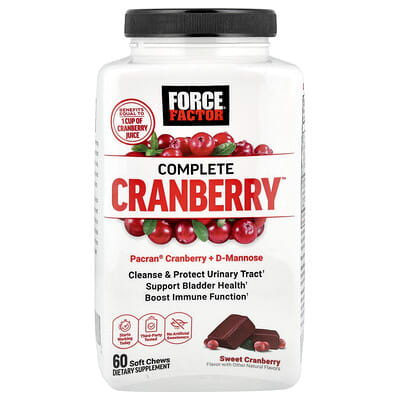 Force Factor Complete Cranberry™ желейные конфеты Sweet Cranberry 60 шт