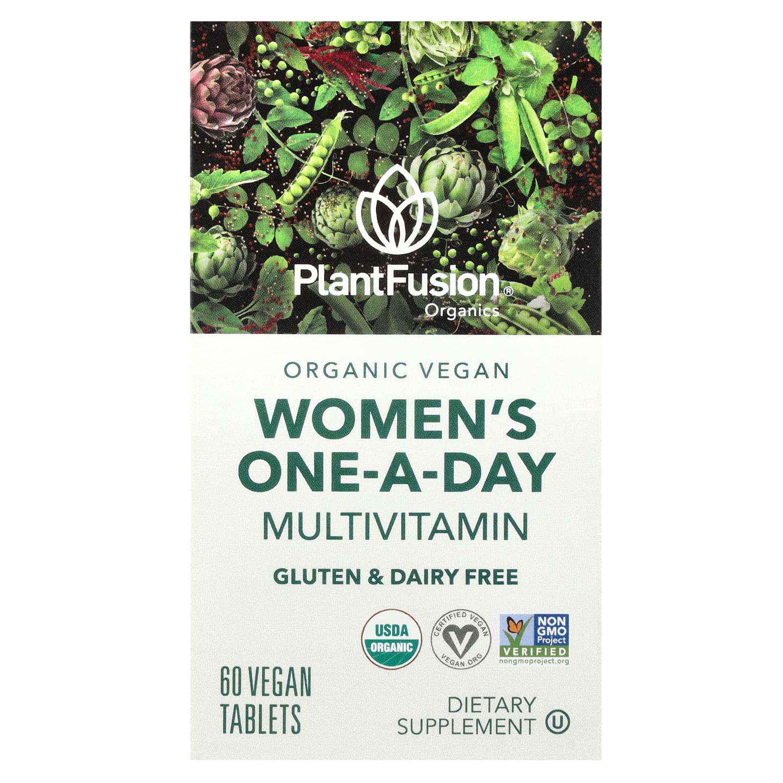 Женские мультивитамины PlantFusion One-A-Day, 60 веганских таблеток