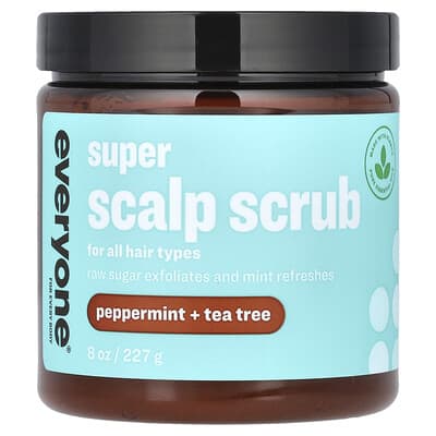 Super Scalp Scrub, For All Hair Types, Peppermint + Tea Tree, 8 oz (227 g)