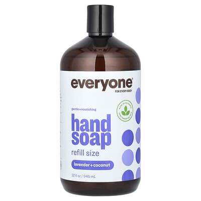 Жидкое мыло для рук, наполняющий объем, лаванда + кокос, 32 fl oz (946 ml)