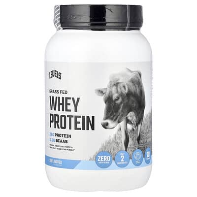 Grass Fed Whey Protein Powder, Unflavored, 2 lb (907 g)