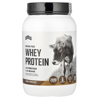 Сывороточный протеин Grass Fed Whey Protein Powder, Double Chocolate, 2 lb (907 g)