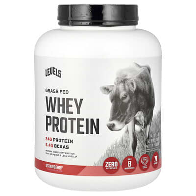 Grass Fed Whey Protein Powder, Strawberry, 5 lb (2.27 kg)
