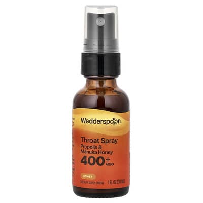 Спрей для горла с прополисом и медом манука, MGO 400+, 1 fl oz (30 ml)