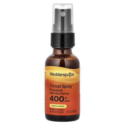 Wedderspoon Спрей для горла Manuka Honey & Propolis, Lemon Ginger