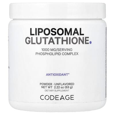 Липосомальный порошок глутатиона, без вкуса, 2.22 oz (63 g)