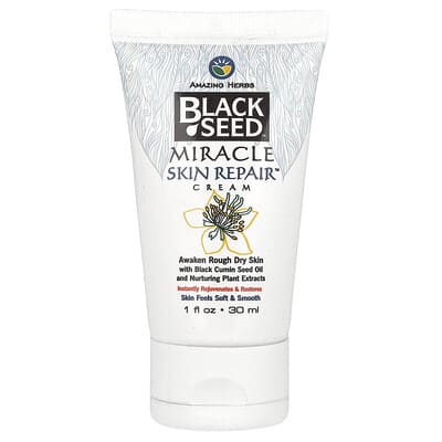 Крем для тела Amazing Herbs Black Seed Miracle Skin Repair Cream, 1 fl oz (30 ml)