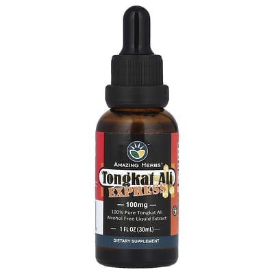 Экстракт Tongkat Ali Liquid, без спирта, 100 mg, 1 fl oz (30 ml)
