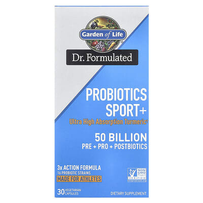 Пробиотики Probiotics Sport+, 50 Billion, 30 вегетарианских капсул