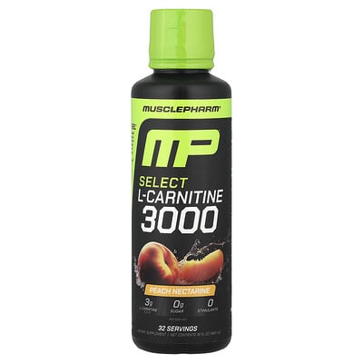 Select L-Carnitine 3000, персик-нектарин, 16 fl oz (480 ml)