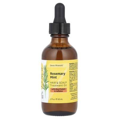 Rosemary Mint, масло для ухода за волосами и кожей головы, с рисовым протеином и кофеином, 2 fl oz (60 ml)
