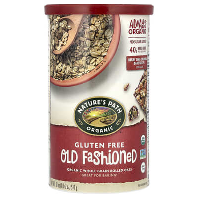 Nature's Path Organic цельнозерновой овсяный геркулес, без глютена, 18 oz (510 g)