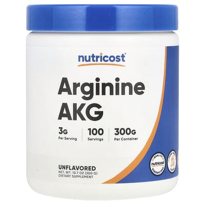 Arginine AKG, без вкуса, 10.7 oz (300 g)