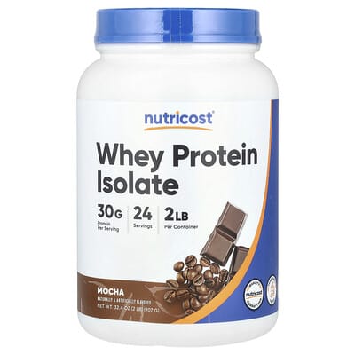 Изолят сывороточного протеина, Mocha, 2 lb (907 g)