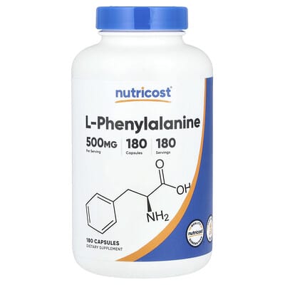 L-Phenylalanine, 500 mg, 180 капсул