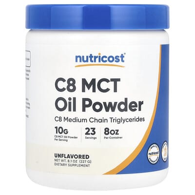 Порошок C8 MCT Oil, без вкуса, 8.1 oz (227 g)