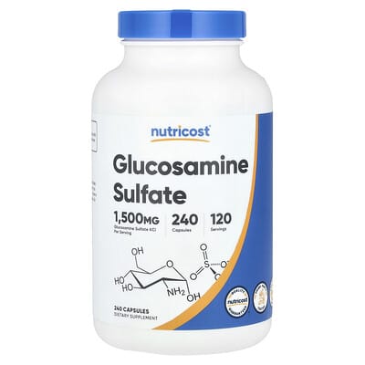 Сульфат глюкозамина Nutricost, 240 Capsules