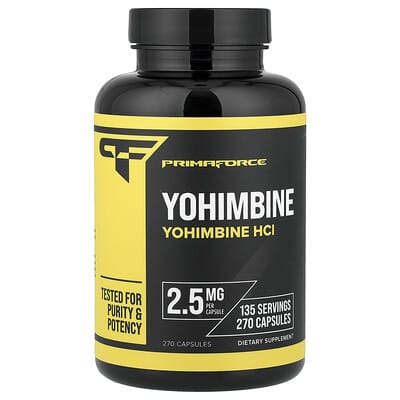 Primaforce Yohimbine HCI, 270 капсул (2.5 mg на капсулу)