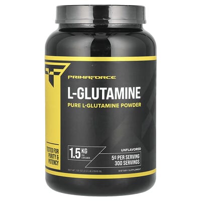 Primaforce L-Glutamine, без вкуса, 3.3 lb (1,500 g)