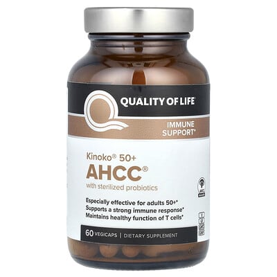 Kinoko 50+ AHCC с пробиотиками, 60 вегетарианских капсул