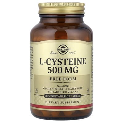 L-Cysteine, 500 mg, 90 вегетарианских капсул