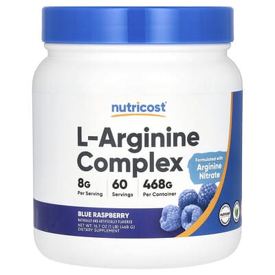 Nutricost L-Arginine Complex, голубая малина, 16.7 oz (468 g)