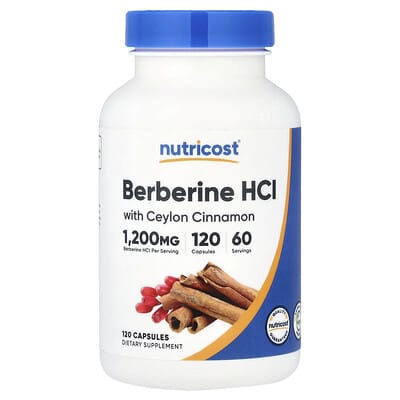 Берберин HCl с цейлонской корицей, 120 капсул