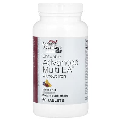 Жевательные витамины Bariatric Advantage Multi EA без железа, Mixed Fruit, 60 таблеток