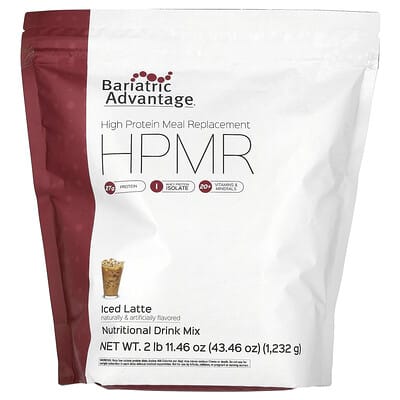 HPMR высокобелковый заменитель пищи Iced Latte, 2 lb 11.46 oz (1,232 g)