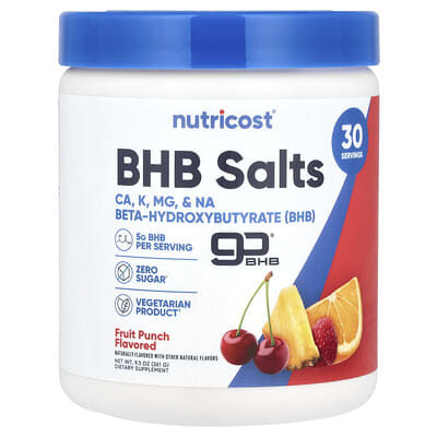 BHB Salts, goBHB®, Fruit Punch, 9.3 oz (261 g)