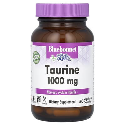 Таурин, 1,000 mg, 50 растительных капсул