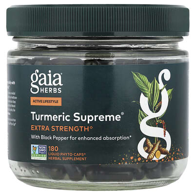 Gaia Herbs Turmeric Supreme®, 180 жидких фитокапсул®