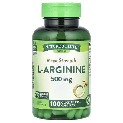 Nature's Truth L-Arginine, 500 mg, 100 быстрорастворимых капсул