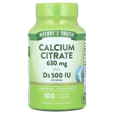 Calcium Citrate Plus D3, 100 Coated Caplets