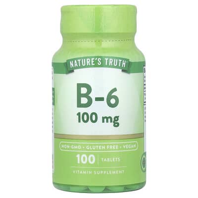 Nature's Truth Витамин B-6, 100 mg, 100 Tablets