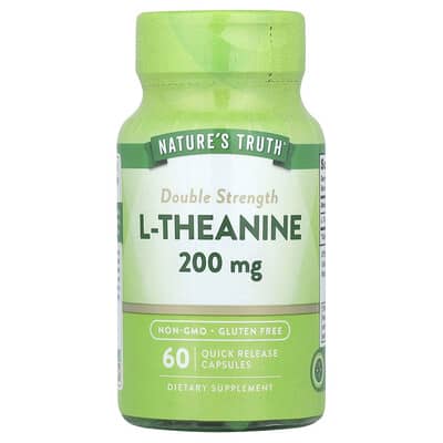 L-Theanine, 200 mg, 60 капсул быстрого высвобождения
