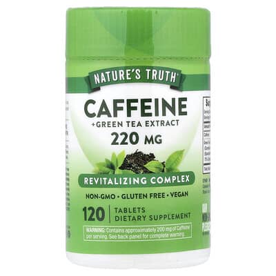 Caffeine + Green Tea Extract, 120 Tablets